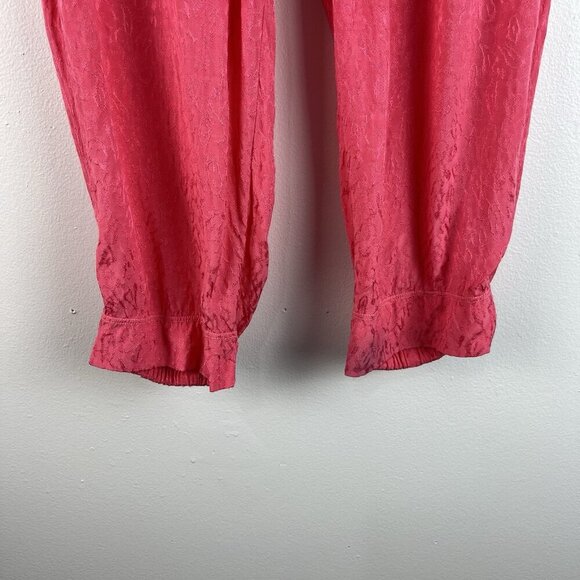 Nation LTD Fremont UnJoggers Womens M Cheetah Jacquard Sateen Pink Lightweight - Picture 5 of 16